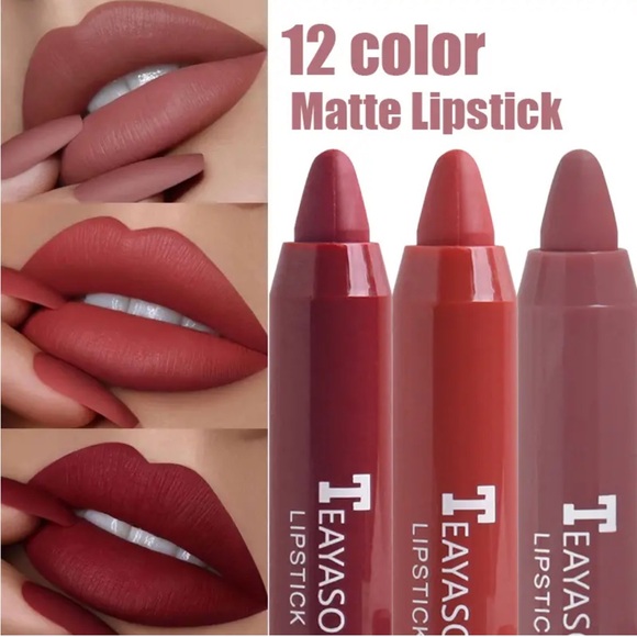 One Teayason Velvet Smooth Waterproof Matte Lipstick Pencil - Choose Color - Picture 12 of 13